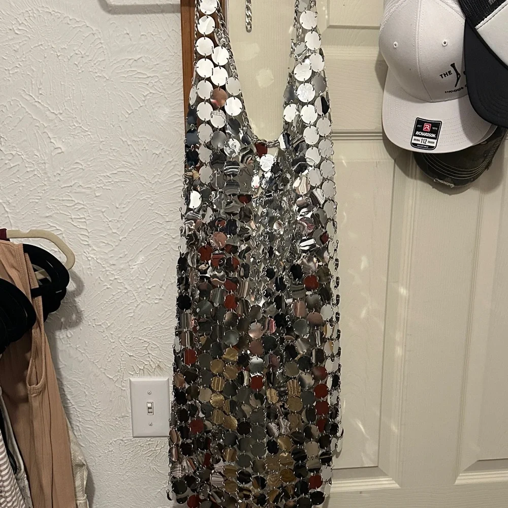 12th Tribe Diana Disco Silver Dress - Picture 6 of 6